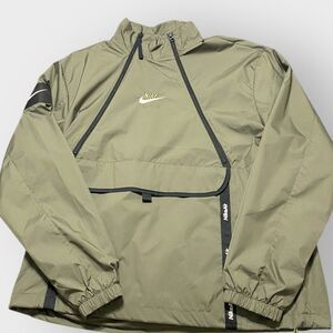 Nike Sportswear Air Woven Pullover Jacket Olive CU4118-380 Mens size Medium New